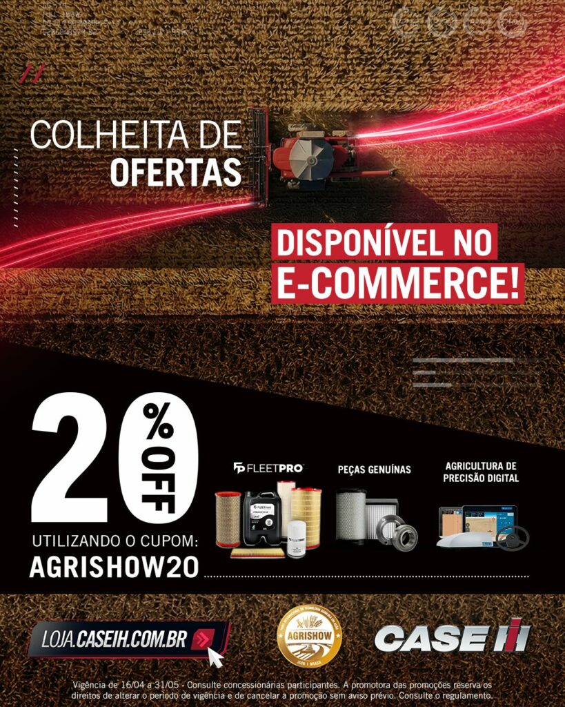 Tracan Case IH lança campanha “Colheita de Ofertas” com 20% de desconto no e-commerce