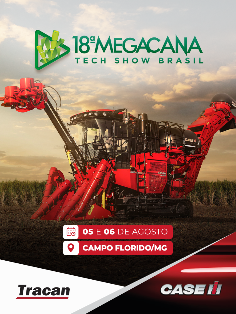 Tracan confirma presença na 18ª MegaCana Tech Show Brasil com a Case IH Austoft 9900